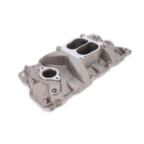 Dual Plane Aluminum Intake Manifold for Chevy Small Block - Satin