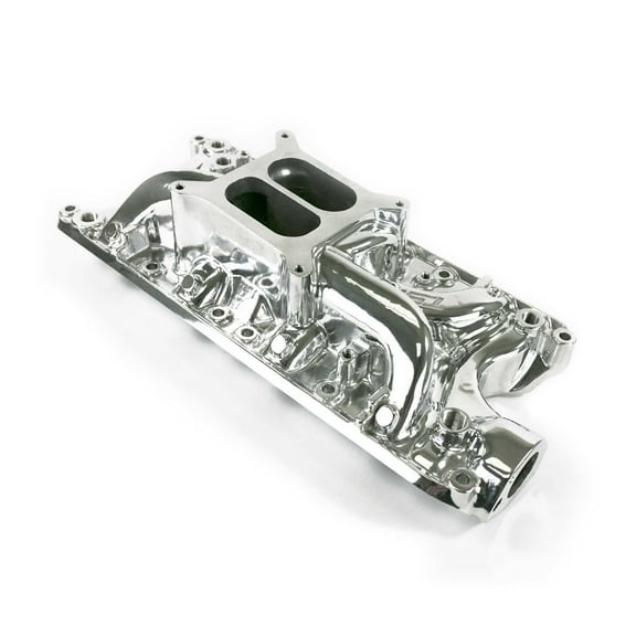 Aluminum Dual Plane Intake Manifold for Ford Small Block - Polished