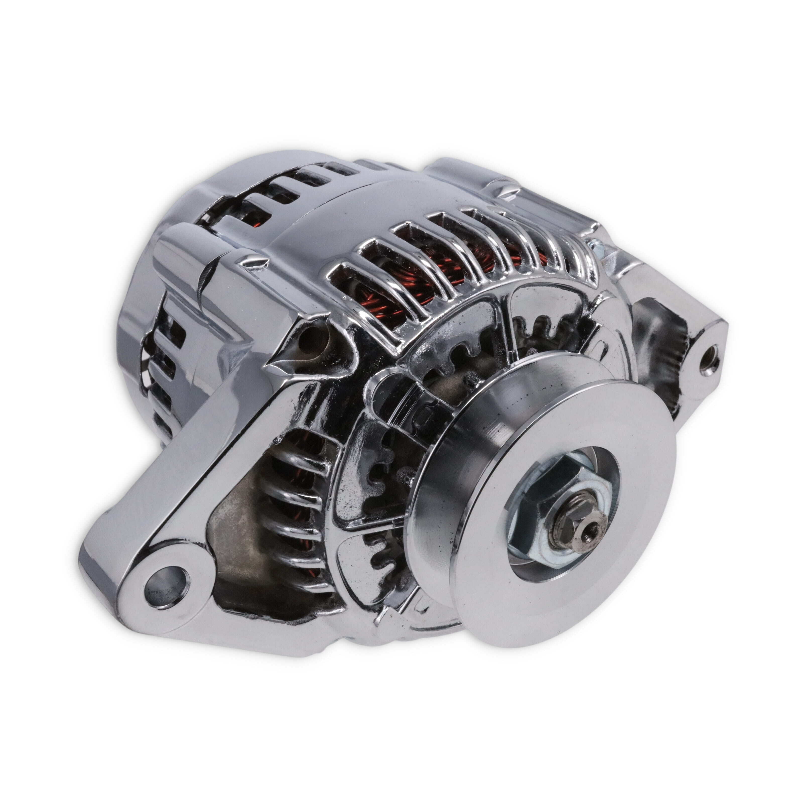 Denso Style 90 Amp Mini Race Alternator - Chrome - Walmart.com