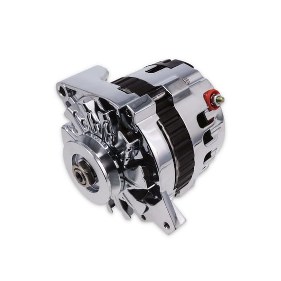 CS130 Style 160 Amp Alternator for GM with V-Belt Pulley - Chrome