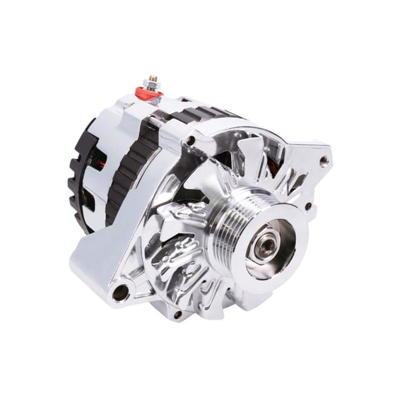 CS-130 Type 220 Amp Alternator w/ Serpentine Pulley for GM Chevy V8 Chrome