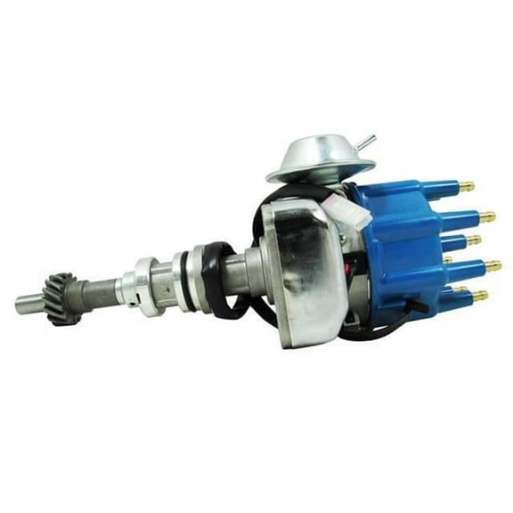 Top Street Performance JM7706FBL Ford BB & 351C V8 Female Cap Pro Series Ready to Run Distributor, Blue