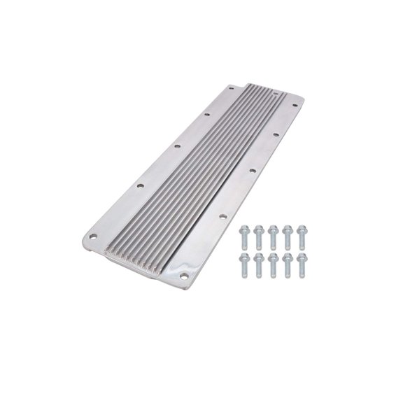Finned Aluminum Engine Valley Cover for GM LS2 LS3 LS7 LSX - Polished