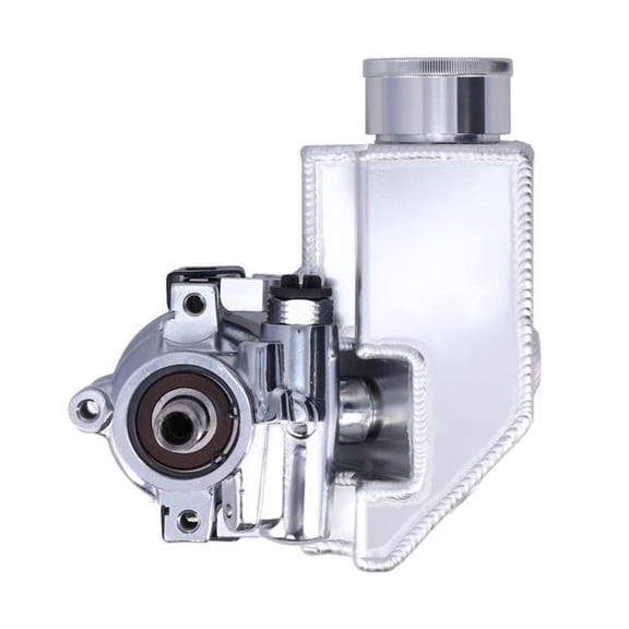 Top Street Performance  GM Type II Power Steering Pump with Integral 14 oz Fabricated Aluminum Reservoir, Chrome