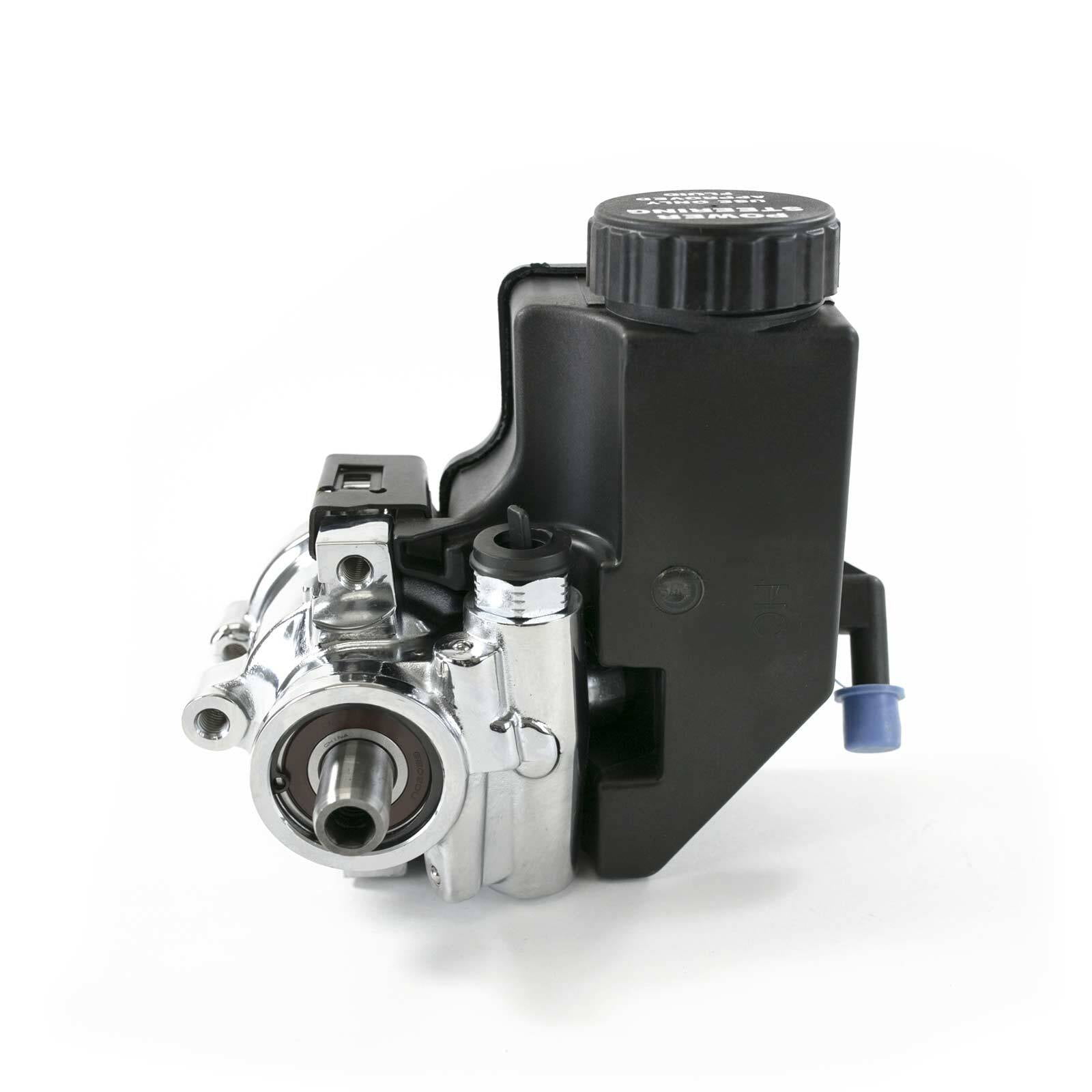 Type II Power Steering Pump w/ Integral Plastic Reservoir for GM - Chrome