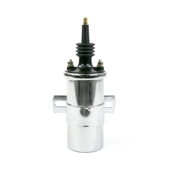 Oil-Filled Canister Style Male Remote Ignition Coil - Chrome