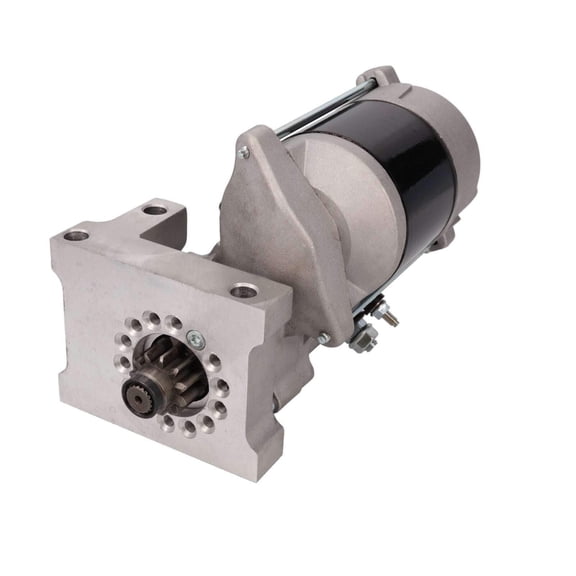 Staggered Mount 1.9 HP Mini Starter for Chevy Small Block & Big Block V8 - Black