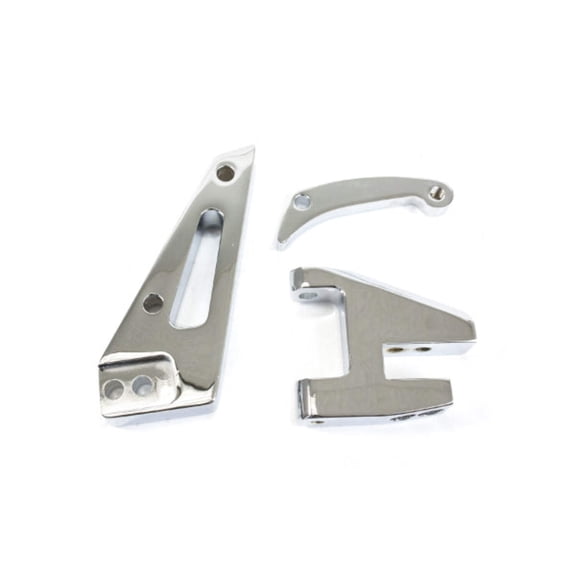 Short Water Pump Alternator Bracket for Chevy Small Block SB - Chrome