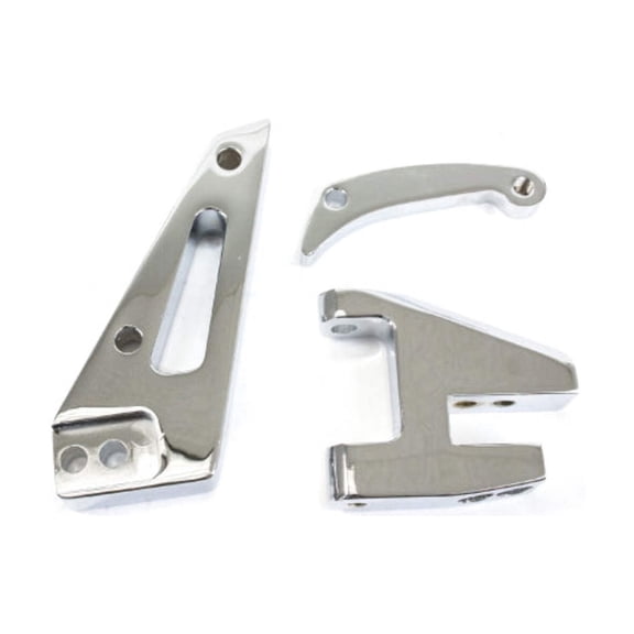 Short Water Pump Alternator Bracket for Chevy Small Block SB - Chrome