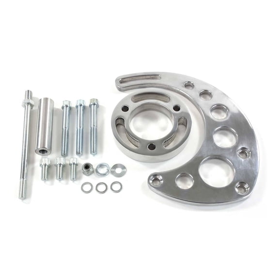 Long Water Pump Upgraded Alternator Bracket for Chevy Big Block - Polished