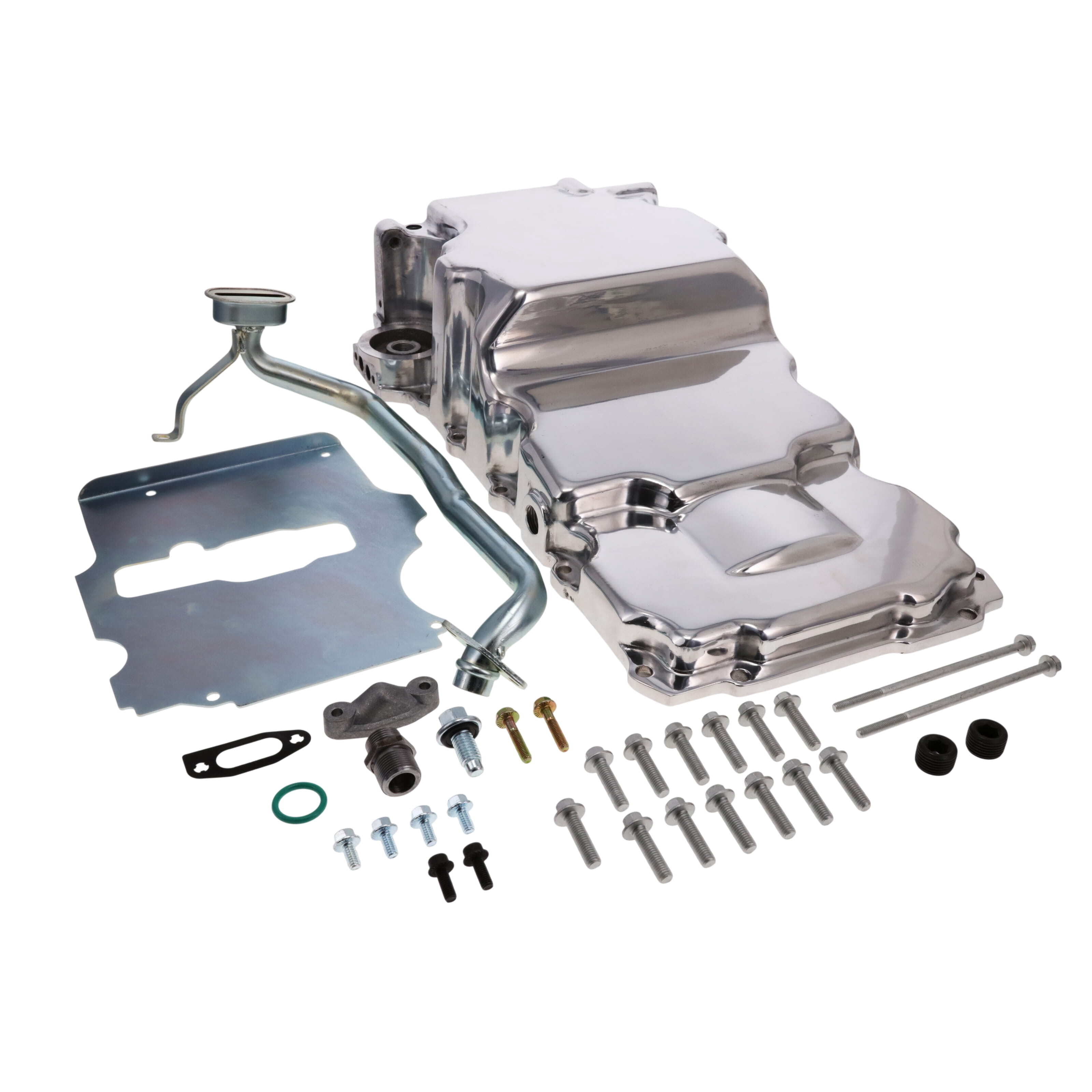 Aluminum Rear Sump Low-Profile Retro-Fit Oil Pan for GM LS - Polished