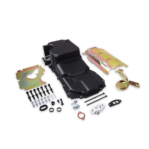 Aluminum Rear Sump Low-Profile Retro-Fit Oil Pan for GM LT - Black