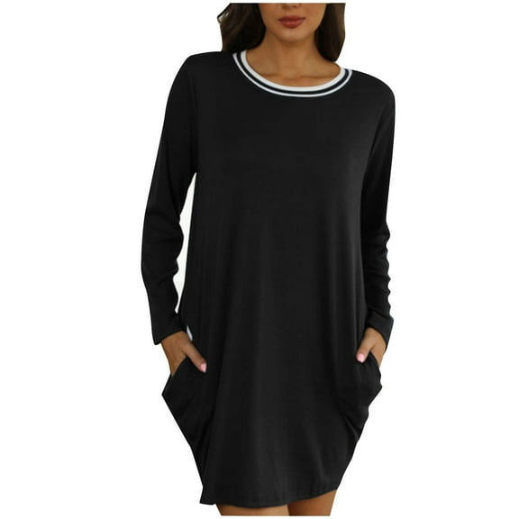 Top Style Trends for Women!DianGeFu Plus Size Fall Long Sleeve Tees,Fashion Women's Long Sleeve V-Neck Pocket Solid Casual Solid Blouse Shirt,Black,M