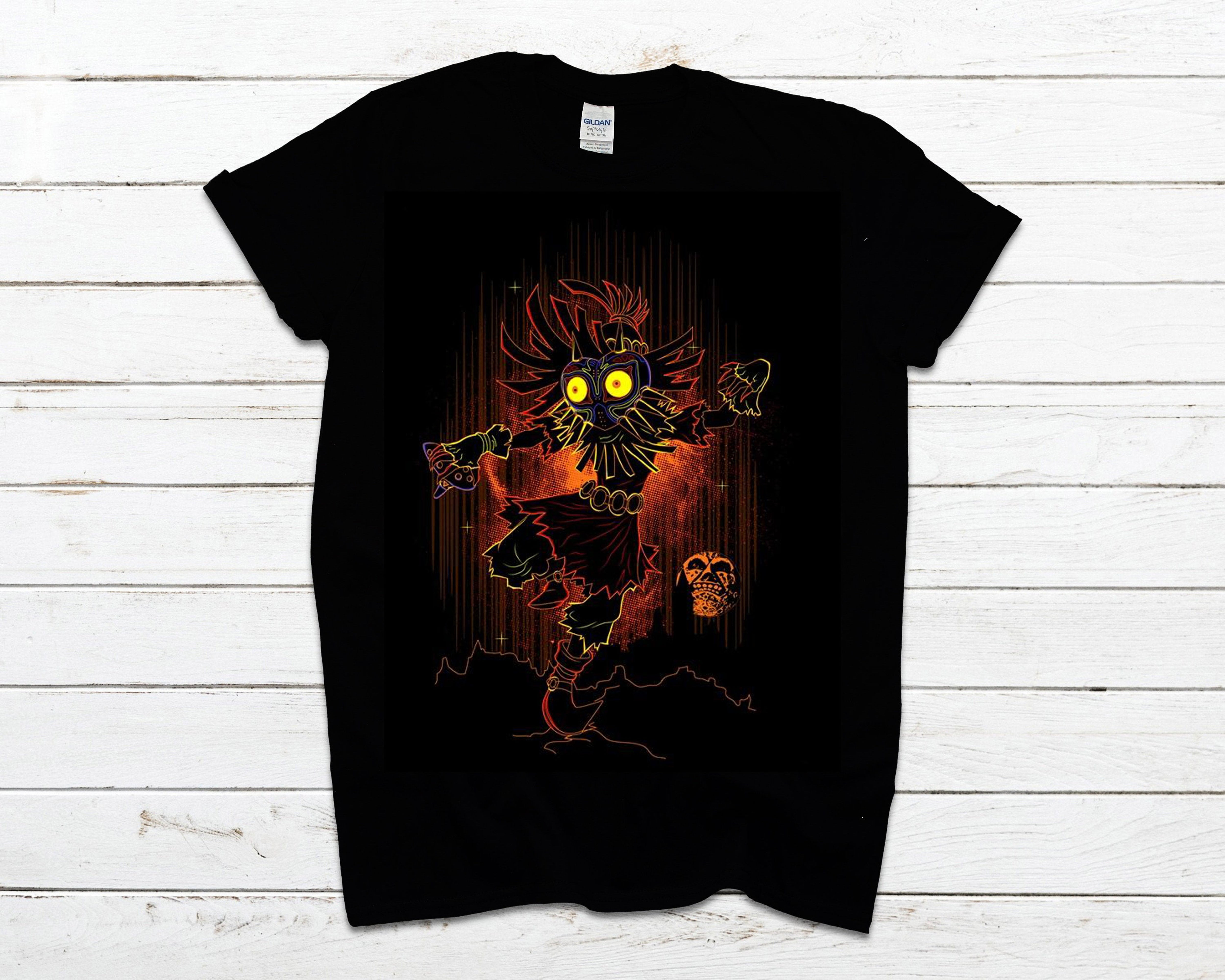 Top TShirt Tee Shirt The Legend of Zelda Majora's Mask N64 Skull Kid