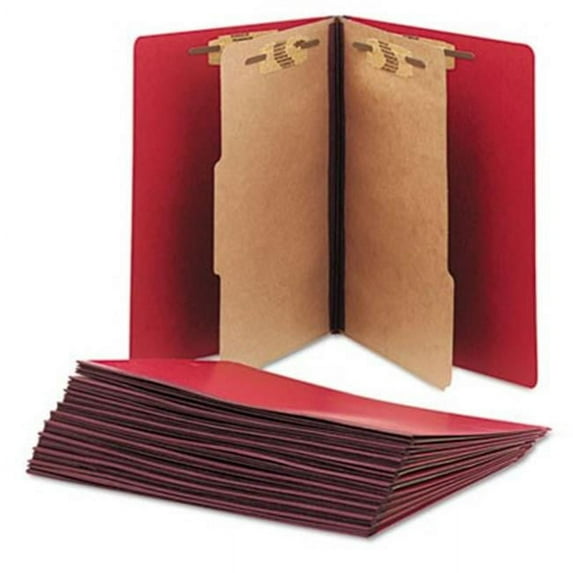 Top Tab Classification Folder Dark Red