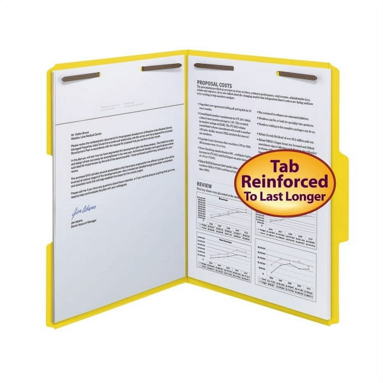 Top Tab Colored Fastener Folders, 0.75 Top Tab Colored Fastener Folders, 0.75