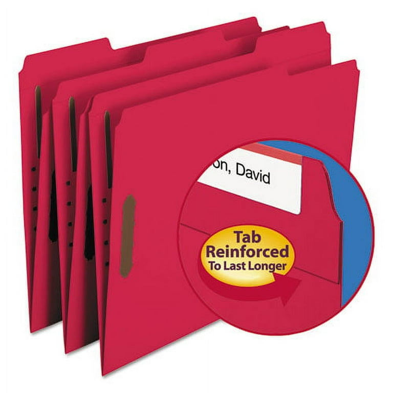 Top Tab Colored Fastener Folders, 0.75 Top Tab Colored Fastener Folders, 0.75