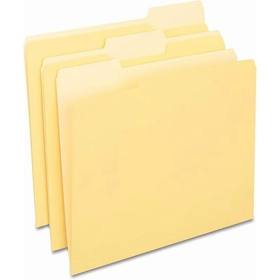 Top-Tab File Folders 3-Tab Letter Size Orange 100/Box (433680)