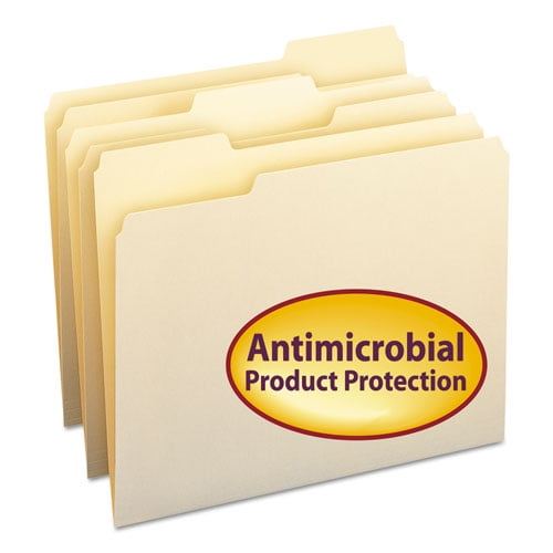 Top Tab File Folders with Antimicrobial Product Protection, 1/3-Cut Tabs: Assorted, Letter, 0.75 Top Tab File Folders with Antimicrobial Product Protection, 1/3-Cut Tabs: Assorted, Letter, 0.75