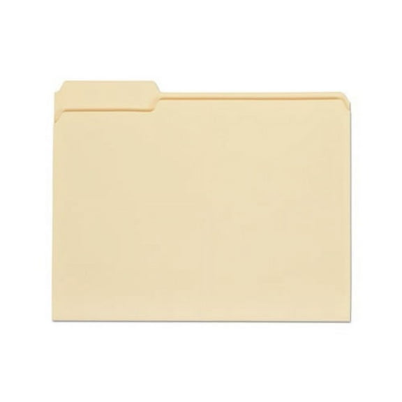 Top Tab Manila File Folders 1/3-Cut Tabs, Assorted Positions, Letter Size, 11 pt. Manila, 100/Box