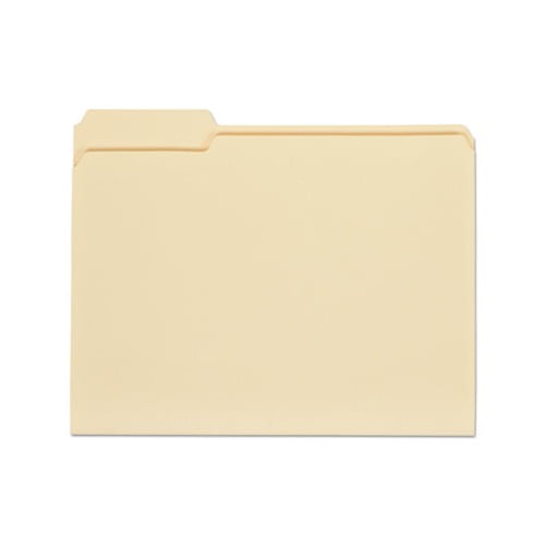 Top Tab Manila File Folders 1/3Cut Tabs, Assorted Positions, Letter Size, 11 pt. Manila, 100