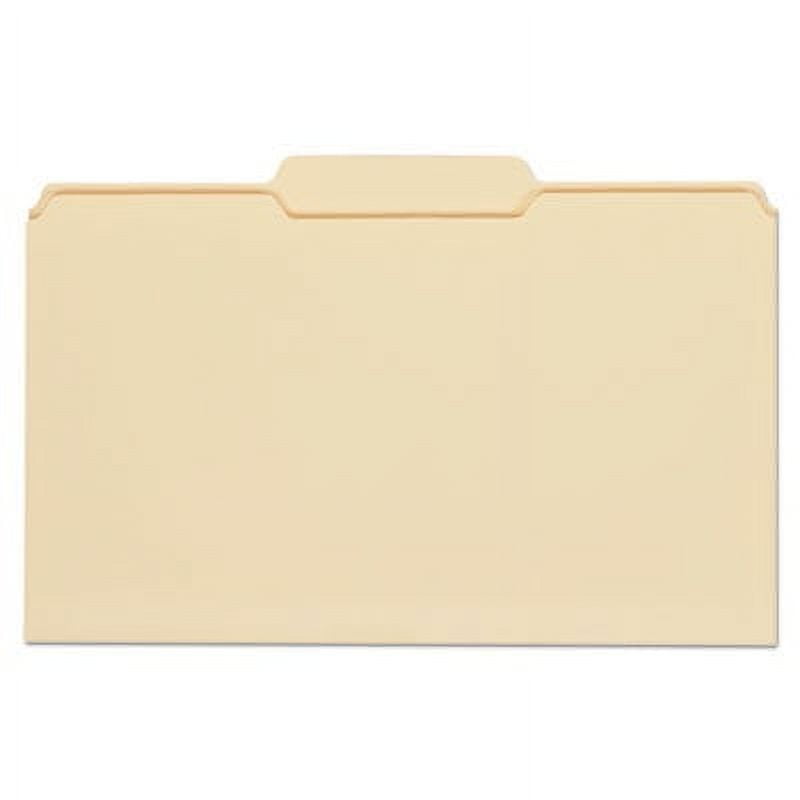 Top Tab Manila File Folders, 1/3-Cut Tabs, Center Position, Legal Size, 11 Pt. Manila, 100/Box