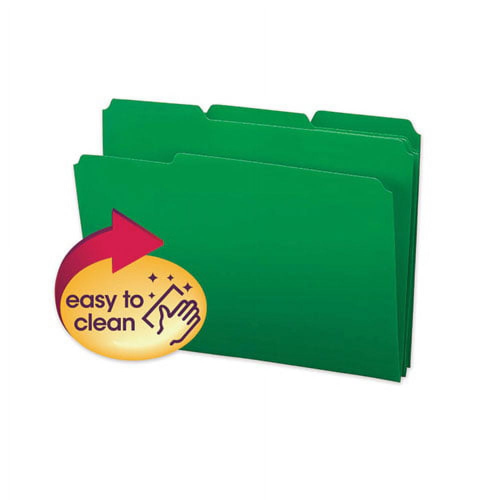 Top Tab Poly Colored File Folders, 1/3-Cut Tabs: Assorted, Letter Size, 0.75 Top Tab Poly Colored File Folders, 1/3-Cut Tabs: Assorted, Letter Size, 0.75