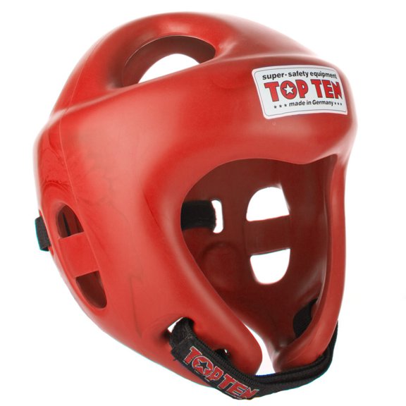 Top Ten Red Competition Fight Head Guard - red, 1061-R