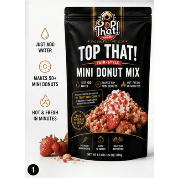 Top That! Mini Donuts Original Batter Mix Easy Homemade Mini Donuts, Just Add Water
