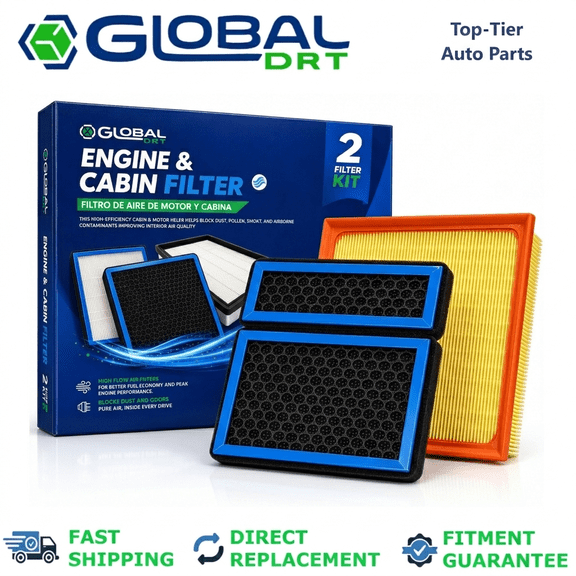 Top-Tier Engine & Cabin Air Filter Set for Toyota Highlander 2023-2026 2.4L Gas