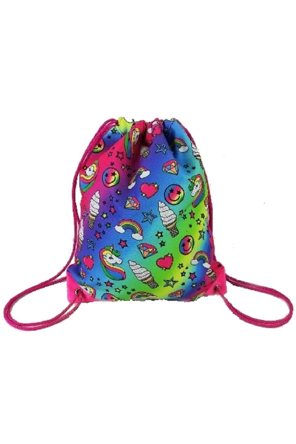 Emojicon Unicorns, Rainbows, Ice Cream and More Drawstring Sling Bag
