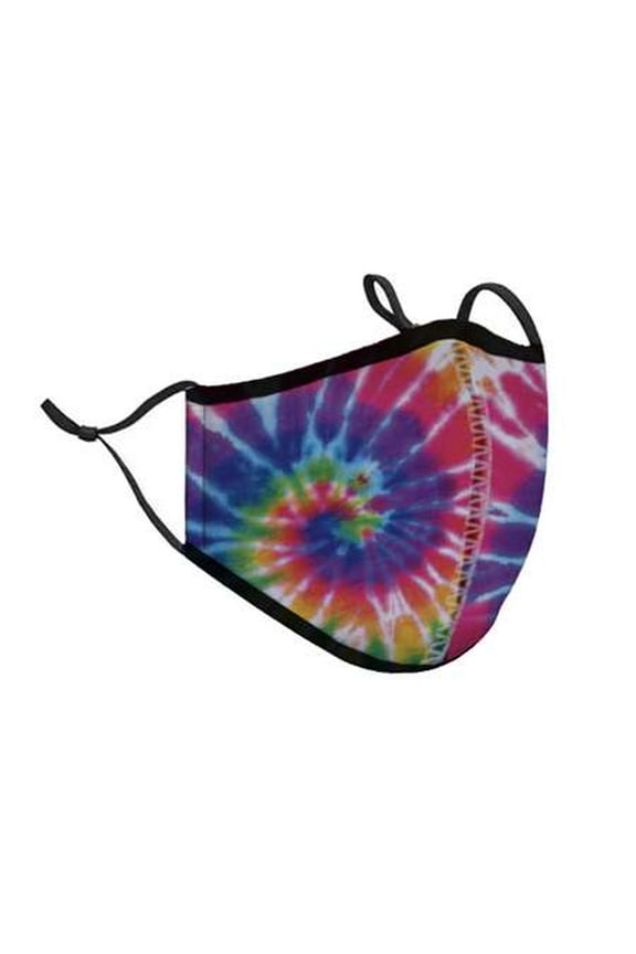 Neoprene, Reusable & Washable Primary Tie-Dye Face Mask (Kids Ages 3-7)