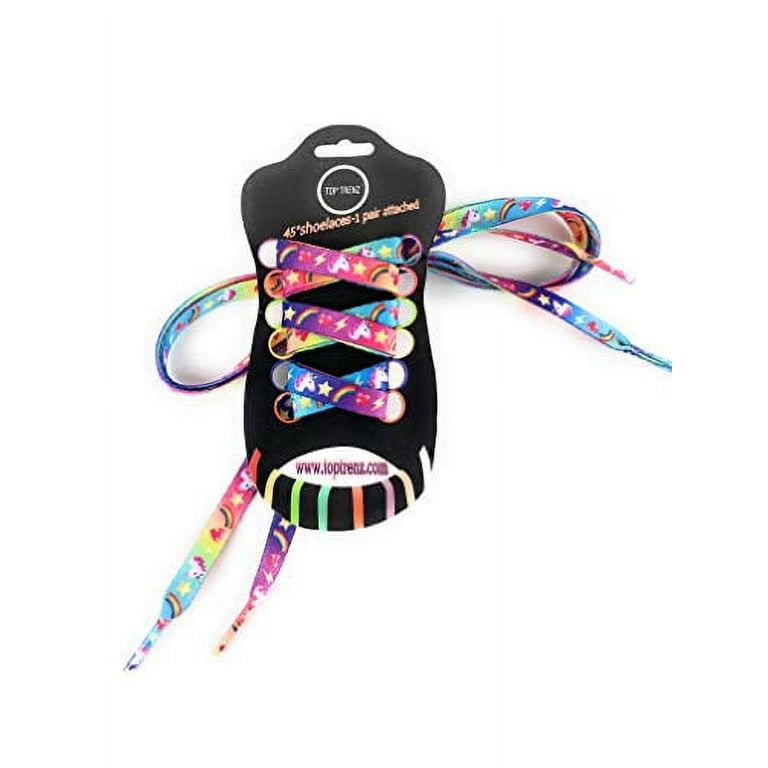 Top Trenz Rainbow Unicorn Print Shoe Laces 45 inch Walmart