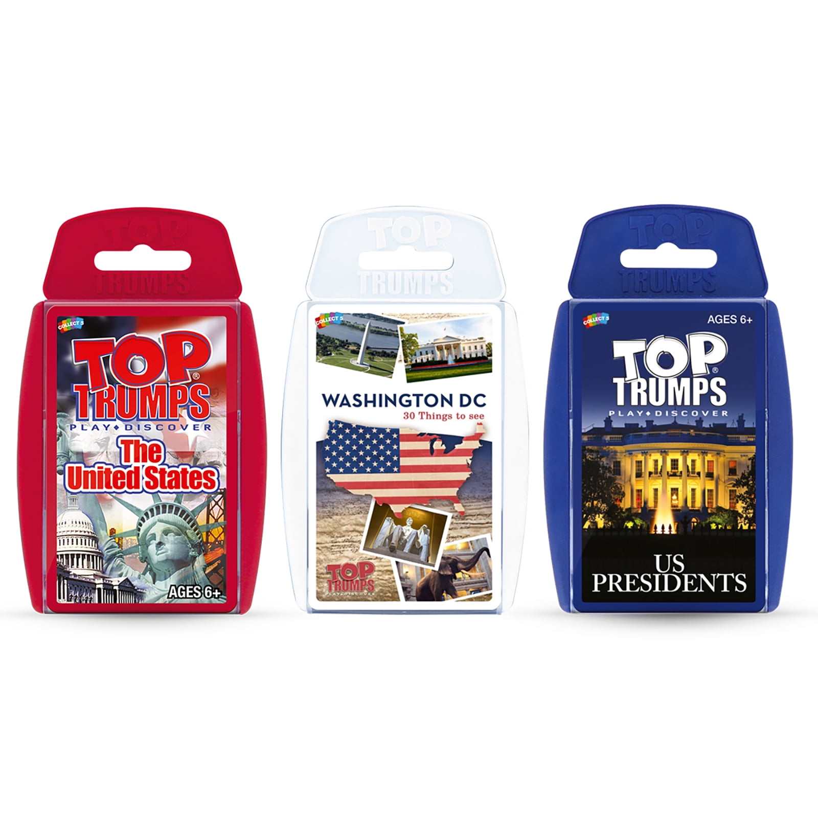 Top Trumps Bundle Card Game Bundle - Red, White, & Blue (The United States, Washington Dc, Us Presidents