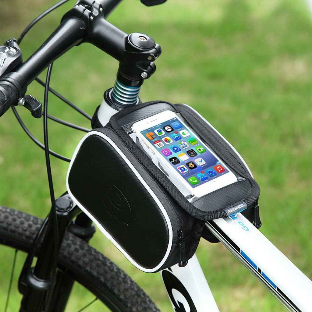 Top Tube Phone Bag Road Bike Computer Top Tube Bike Bag Screw Mount Water Rack for Bike Electric Bike No Pedals Bike Vintage Bike Light Trailer Tongue Bike Rack Small Bike Handlebar