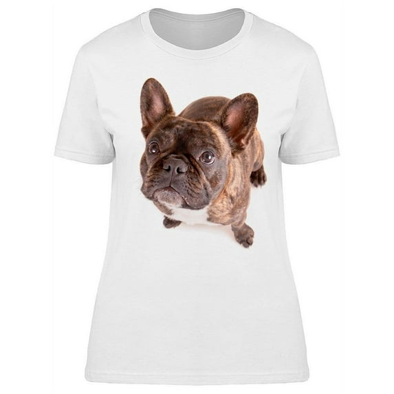 Top View Of A French Bulldog T-Shirt Women -Image by Shutterstock, Female Small