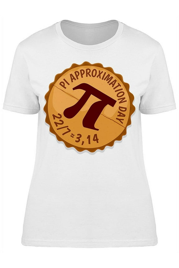 Top View Pie Pi Symbol 3.14 T-Shirt Women -Image by Shutterstock, Female Large