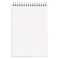 thumbnail image 1 of Top Wirebound Spiral Notepad, Quad Grid Inner Page Steno Journal, Thick Paper Memo Notepad, Multipurpose Sketch Planner for Draft Creation, Data Recording and Daily Note Taking, 80 Pages, A6, 1 of 5