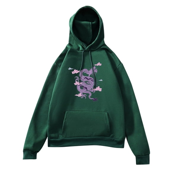Top Women's Sweatshirt Color Solid Cute Hoodie Flower Pullover Sleeve Long Women's Blouse Hiking Shirts Women Army Green XXXL