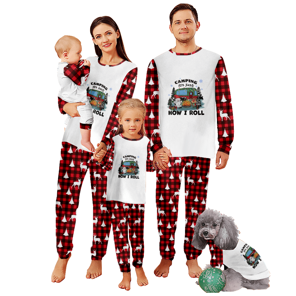 Top and Pants Family Matching Pajamas for Men Women Kids Xmas Clothes