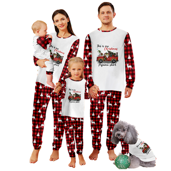 Top and Pants for Family Sleepwear Set for Daily