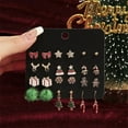 thumbnail image 1 of Top-keivon 12 Pairs Christmas Earrings for Women, Xmas Gifts Holiday Cute Stud Earrings Hypoallergenic Christmas Tree Snowflake Bow Snowman Earring, 1 of 9