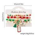 thumbnail image 1 of Top-keivon Christmas Beaded Bracelet - Santa Claus, Snowflakes, Red & Green Beads - Stackable Holiday Party Jewelry for Christmas, New Year's Bracelet, 1 of 11