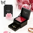 thumbnail image 1 of Top-keivon Christmas Necklace Gift for Girlfriend I Love You in 100 Languages Projection Pendant Necklace with Preserved Red Rose Flowers in Box for Women Mom Wife on Anniversary Birthday, 1 of 17