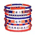 thumbnail image 1 of Top-keivon Game Day Bracelets for Women Red Blue Spirit Day Accessories Stackbale Clay Heishi Bracelets Beaded Stretch Bracelet Football Mom Accessories Outfits Jewelry Gifts, 1 of 14