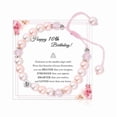 thumbnail image 1 of Top-keivon Happy 8th/9th/10th Birthday Gift for daughter – Pink Beaded Butterfly Bracelet for Daughter, Granddaughter, Niece or Best Friend, 1 of 21