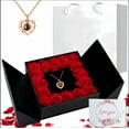 thumbnail image 1 of Top-keivon Preserved Red Real Rose with Heart I Love You Necklace -Eternal Flowers Rose Birthday Gifts for Women Her Mom Wife Girlfriend Grandma on Valentines Mothers Day Christmas Anniversary, 1 of 18