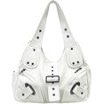 thumbnail image 1 of Top-keivon Shoulder Bag for Women, Y2K Rivet Faux Leather Underarm Purse, Retro Motorcycle Trendy Casual Commute Handbag, 1 of 6