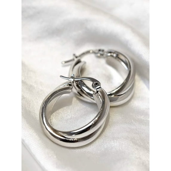 Top-keivon Sterling Silver Big Hoop Earrings For Women - Large Hypoallergenic Circle Endless Silver Hoops