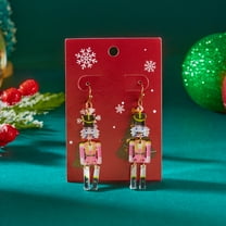 Top-keivon Women'S Elegant Candy Canes & Bow Earrings - Red & Striped with Green Bow, Stainless Steel Post, All-Season Party Jewelry for Christmas, Halloween, Christmas Earrings, Festive Earrings